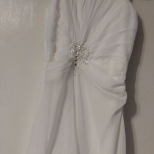 Stunning White Bridal Gown with Crystal Accents